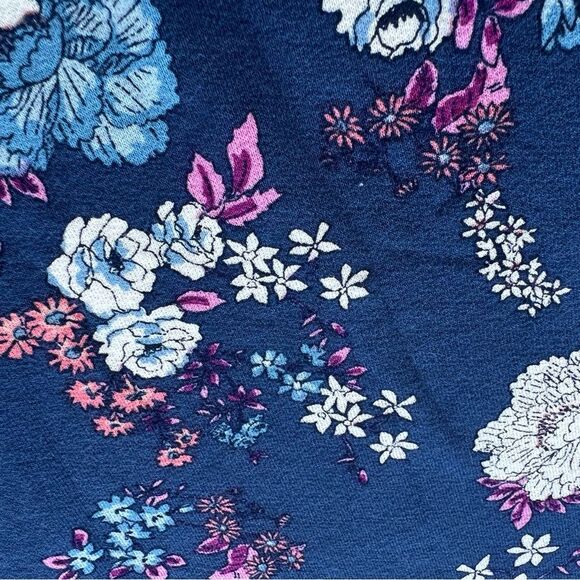 Pink Republic Blue Magenta Floral Crop Spaghetti Strap Cami Tank Size S - Picture 3 of 13